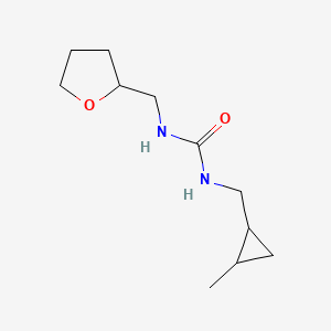 molecular formula C11H20N2O2 B7529470 1-[(2-Methylcyclopropyl)methyl]-3-(oxolan-2-ylmethyl)urea 