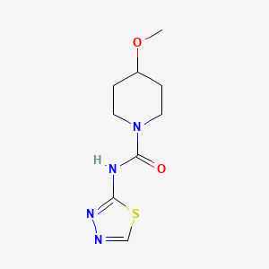 molecular formula C9H14N4O2S B7529482 4-methoxy-N-(1,3,4-thiadiazol-2-yl)piperidine-1-carboxamide 
