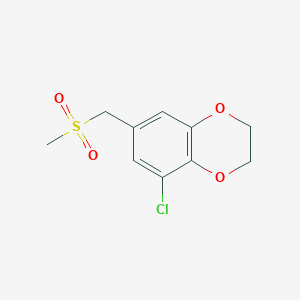 molecular formula C10H11ClO4S B7529485 5-Chloro-7-(methylsulfonylmethyl)-2,3-dihydro-1,4-benzodioxine 