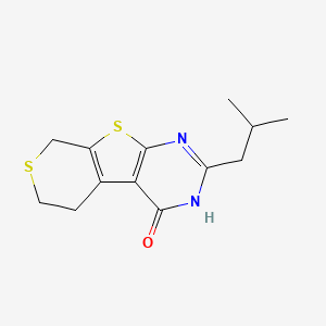 molecular formula C13H16N2OS2 B7529487 5-(2-Methylpropyl)-8,11-dithia-4,6-diazatricyclo[7.4.0.02,7]trideca-1(9),2(7),5-trien-3-one 