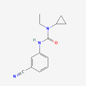 molecular formula C13H15N3O B7529502 3-(3-Cyanophenyl)-1-cyclopropyl-1-ethylurea 