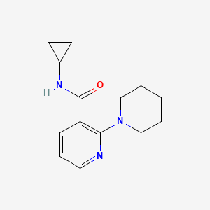 molecular formula C14H19N3O B7529514 N~3~-cyclopropyl-2-piperidinonicotinamide 