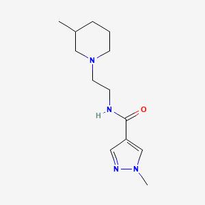 molecular formula C13H22N4O B7529538 1-methyl-N-[2-(3-methylpiperidin-1-yl)ethyl]pyrazole-4-carboxamide 