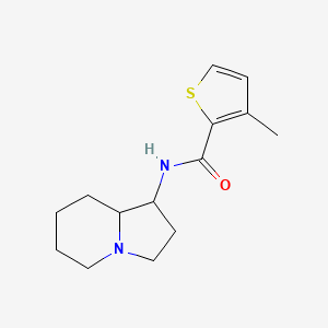 molecular formula C14H20N2OS B7529555 N-(1,2,3,5,6,7,8,8a-octahydroindolizin-1-yl)-3-methylthiophene-2-carboxamide 