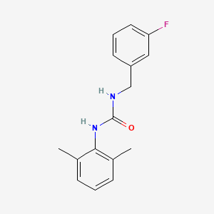 molecular formula C16H17FN2O B7529556 1-(2,6-Dimethylphenyl)-3-[(3-fluorophenyl)methyl]urea 