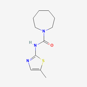 molecular formula C11H17N3OS B7529574 N-(5-methyl-1,3-thiazol-2-yl)azepane-1-carboxamide 