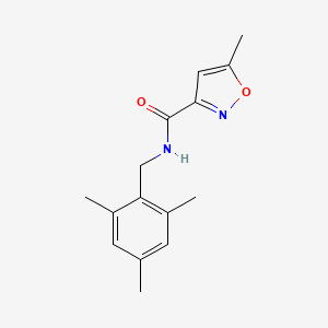 molecular formula C15H18N2O2 B7529612 5-methyl-N-[(2,4,6-trimethylphenyl)methyl]-1,2-oxazole-3-carboxamide 