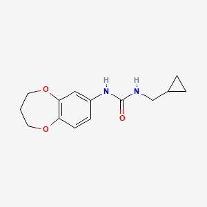 molecular formula C14H18N2O3 B7529619 1-(cyclopropylmethyl)-3-(3,4-dihydro-2H-1,5-benzodioxepin-7-yl)urea 