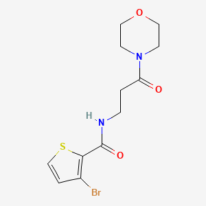 molecular formula C12H15BrN2O3S B7529626 3-bromo-N-(3-morpholin-4-yl-3-oxopropyl)thiophene-2-carboxamide 