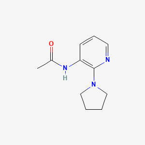 molecular formula C11H15N3O B7529646 N-(2-pyrrolidin-1-ylpyridin-3-yl)acetamide 