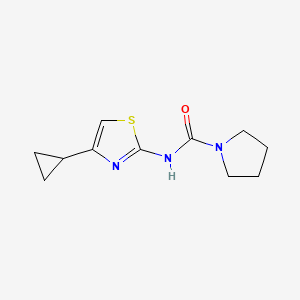 N-(4-cyclopropyl-1,3-thiazol-2-yl)pyrrolidine-1-carboxamide