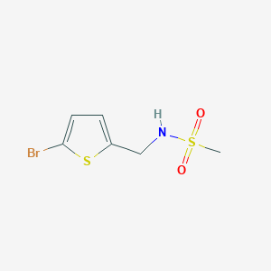 molecular formula C6H8BrNO2S2 B7529679 N-[(5-bromothiophen-2-yl)methyl]methanesulfonamide 
