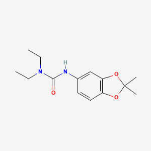 molecular formula C14H20N2O3 B7529709 3-(2,2-Dimethyl-1,3-benzodioxol-5-yl)-1,1-diethylurea 