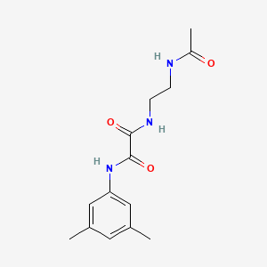 molecular formula C14H19N3O3 B7529719 N-(2-acetamidoethyl)-N'-(3,5-dimethylphenyl)oxamide 