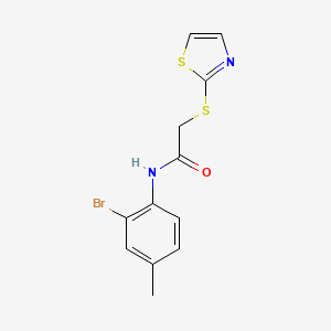 N-(2-bromo-4-methylphenyl)-2-(1,3-thiazol-2-ylsulfanyl)acetamide