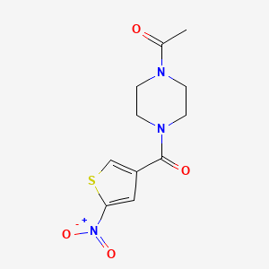 molecular formula C11H13N3O4S B7529740 1-[4-(5-Nitrothiophene-3-carbonyl)piperazin-1-yl]ethanone 