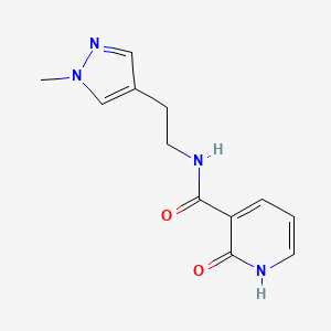 molecular formula C12H14N4O2 B7529753 N-[2-(1-methylpyrazol-4-yl)ethyl]-2-oxo-1H-pyridine-3-carboxamide 