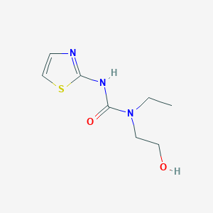 molecular formula C8H13N3O2S B7529757 1-Ethyl-1-(2-hydroxyethyl)-3-(1,3-thiazol-2-yl)urea 
