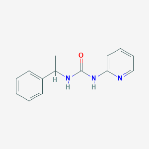 molecular formula C14H15N3O B7529781 1-(1-Phenylethyl)-3-pyridin-2-ylurea 