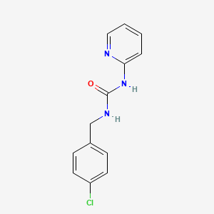 molecular formula C13H12ClN3O B7529784 1-[(4-Chlorophenyl)methyl]-3-pyridin-2-ylurea 