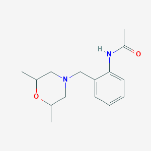 N-[2-[(2,6-dimethylmorpholin-4-yl)methyl]phenyl]acetamide