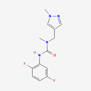 3-(2,5-Difluorophenyl)-1-methyl-1-[(1-methylpyrazol-4-yl)methyl]urea