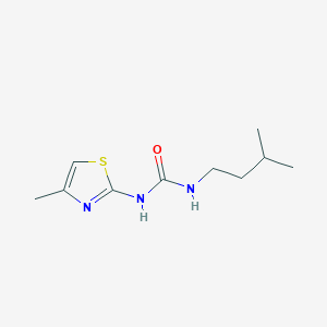 molecular formula C10H17N3OS B7529807 1-(3-Methylbutyl)-3-(4-methyl-1,3-thiazol-2-yl)urea 