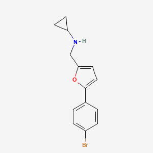 N-[[5-(4-bromophenyl)furan-2-yl]methyl]cyclopropanamine