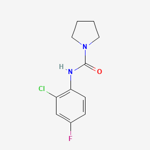 molecular formula C11H12ClFN2O B7529816 N-(2-chloro-4-fluorophenyl)pyrrolidine-1-carboxamide 