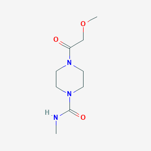 molecular formula C9H17N3O3 B7529824 4-(2-methoxyacetyl)-N-methylpiperazine-1-carboxamide 