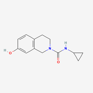 molecular formula C13H16N2O2 B7529853 N-cyclopropyl-7-hydroxy-3,4-dihydro-1H-isoquinoline-2-carboxamide 