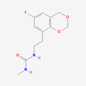 molecular formula C12H15FN2O3 B7529857 1-[2-(6-fluoro-4H-1,3-benzodioxin-8-yl)ethyl]-3-methylurea 