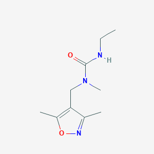 molecular formula C10H17N3O2 B7529864 1-[(3,5-Dimethyl-1,2-oxazol-4-yl)methyl]-3-ethyl-1-methylurea 