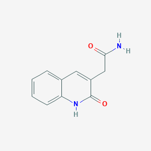 molecular formula C11H10N2O2 B7529872 2-(2-Hydroxyquinolin-3-yl)acetamide 