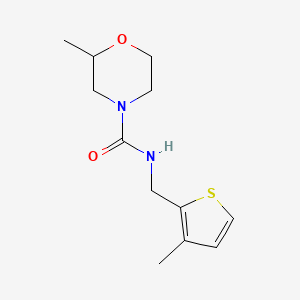 molecular formula C12H18N2O2S B7529883 2-methyl-N-[(3-methylthiophen-2-yl)methyl]morpholine-4-carboxamide 