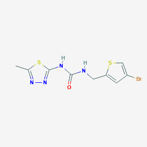 molecular formula C9H9BrN4OS2 B7529898 1-[(4-Bromothiophen-2-yl)methyl]-3-(5-methyl-1,3,4-thiadiazol-2-yl)urea 