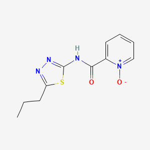 1-oxido-N-(5-propyl-1,3,4-thiadiazol-2-yl)pyridin-1-ium-2-carboxamide