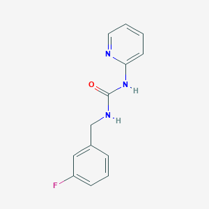 molecular formula C13H12FN3O B7529935 1-[(3-Fluorophenyl)methyl]-3-pyridin-2-ylurea 