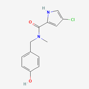 4-chloro-N-[(4-hydroxyphenyl)methyl]-N-methyl-1H-pyrrole-2-carboxamide