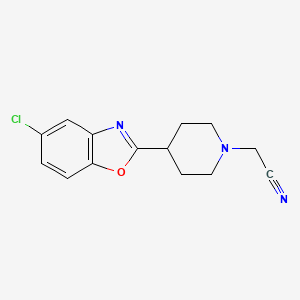 2-[4-(5-Chloro-1,3-benzoxazol-2-yl)piperidin-1-yl]acetonitrile