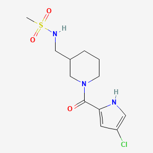 N-[[1-(4-chloro-1H-pyrrole-2-carbonyl)piperidin-3-yl]methyl]methanesulfonamide