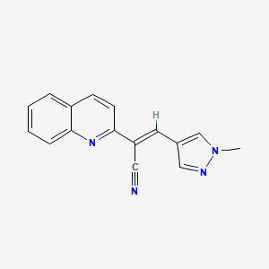 (Z)-3-(1-methylpyrazol-4-yl)-2-quinolin-2-ylprop-2-enenitrile