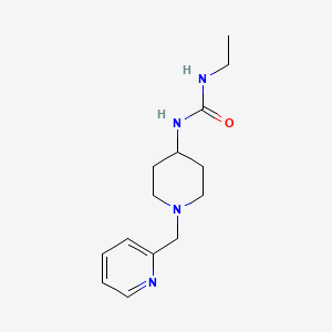 molecular formula C14H22N4O B7529975 1-Ethyl-3-[1-(pyridin-2-ylmethyl)piperidin-4-yl]urea 