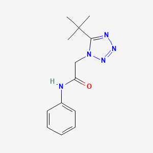 molecular formula C13H17N5O B7529998 2-(5-tert-butyltetrazol-1-yl)-N-phenylacetamide 