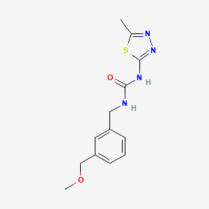 molecular formula C13H16N4O2S B7530011 1-[[3-(Methoxymethyl)phenyl]methyl]-3-(5-methyl-1,3,4-thiadiazol-2-yl)urea 