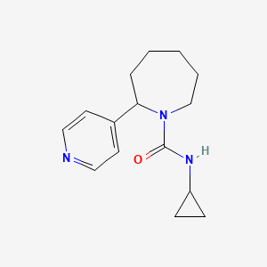 molecular formula C15H21N3O B7530015 N-cyclopropyl-2-pyridin-4-ylazepane-1-carboxamide 