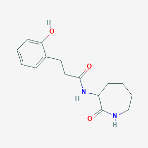 molecular formula C15H20N2O3 B7530022 3-(2-hydroxyphenyl)-N-(2-oxoazepan-3-yl)propanamide 
