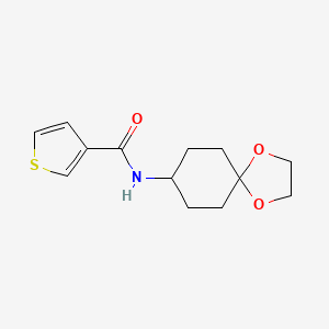 molecular formula C13H17NO3S B7530032 N-(1,4-dioxaspiro[4.5]decan-8-yl)thiophene-3-carboxamide 