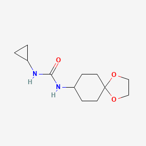 molecular formula C12H20N2O3 B7530057 1-Cyclopropyl-3-(1,4-dioxaspiro[4.5]decan-8-yl)urea 