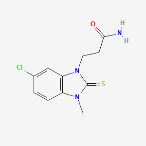 3-(6-Chloro-3-methyl-2-sulfanylidenebenzimidazol-1-yl)propanamide